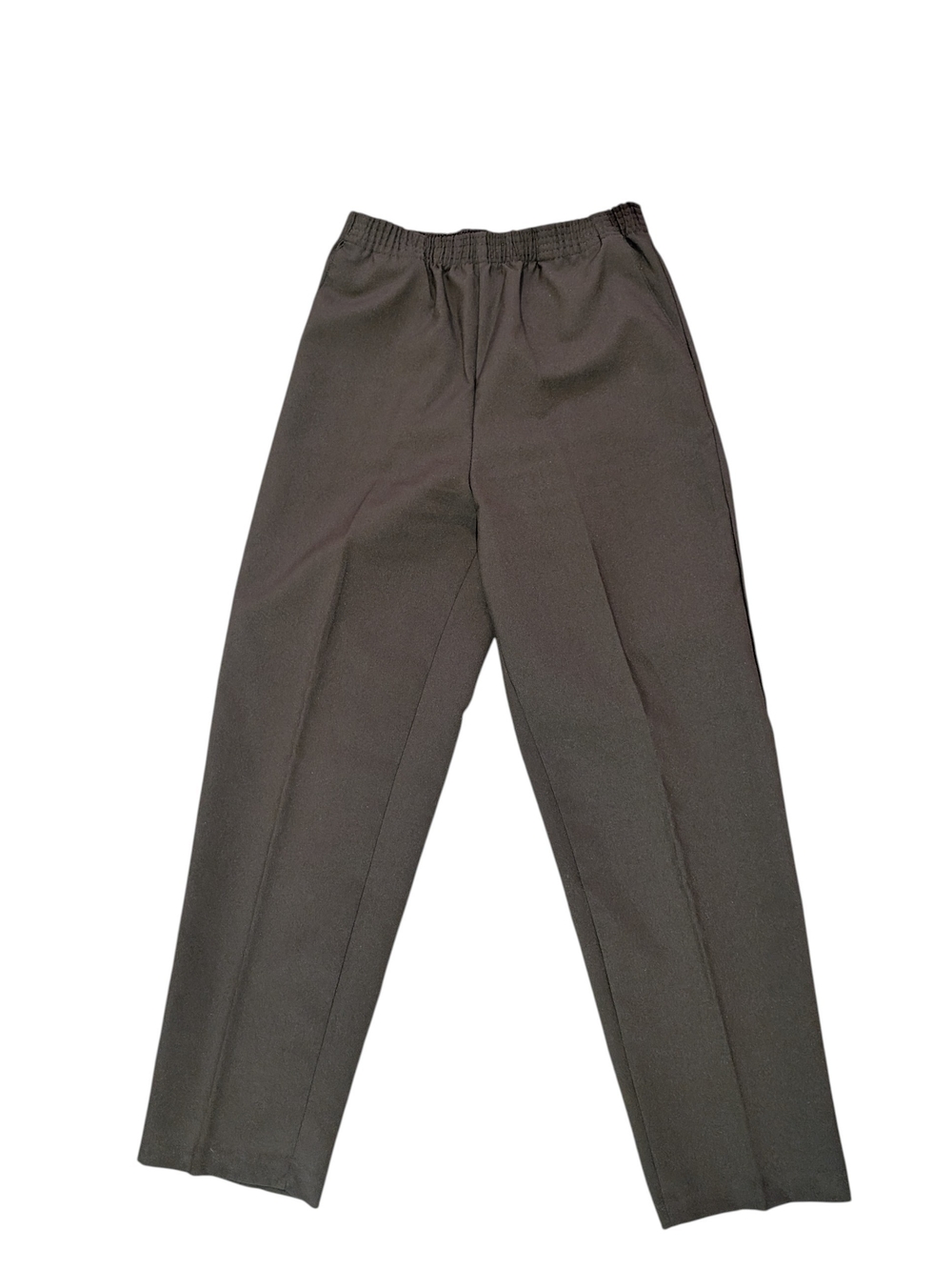 Women's Elastic Waist Olive Green Dress Pants